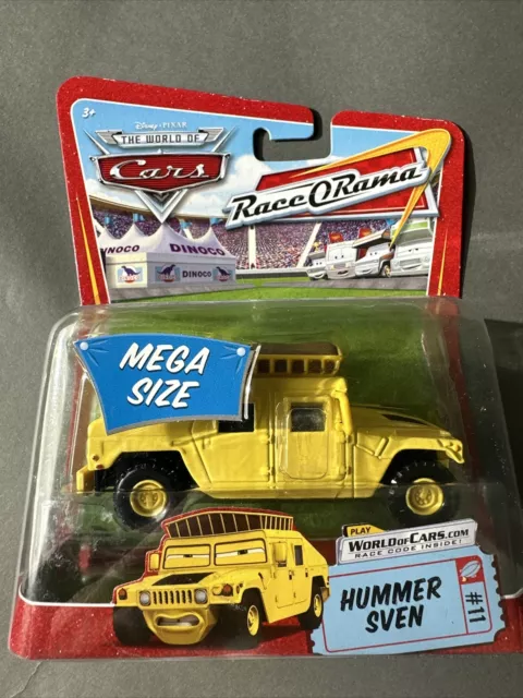 Disney Pixar World Of Cars Race-O-Rama Hummer Sven #11 Mega Size Mattel 2009 NEW