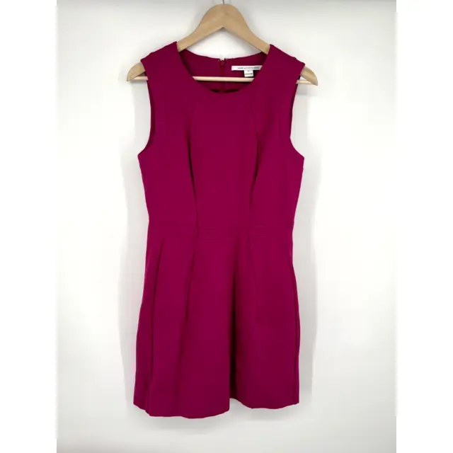 Diane Von Furstenberg Womens Shanna Pink Dhalia Sleeveless Dress Size 10