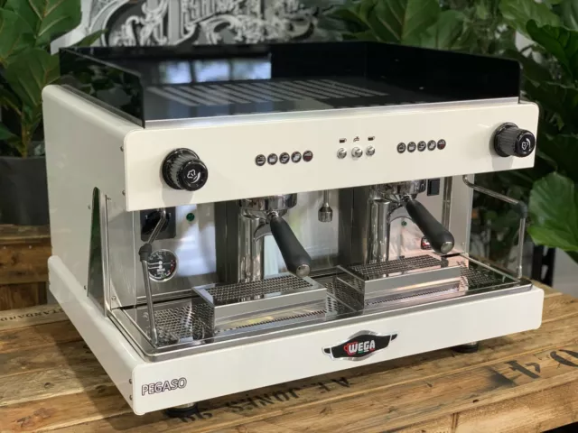 Wega Pegaso 2 Group Brand New White Espresso Coffee Machine Commercial Cafe Cart