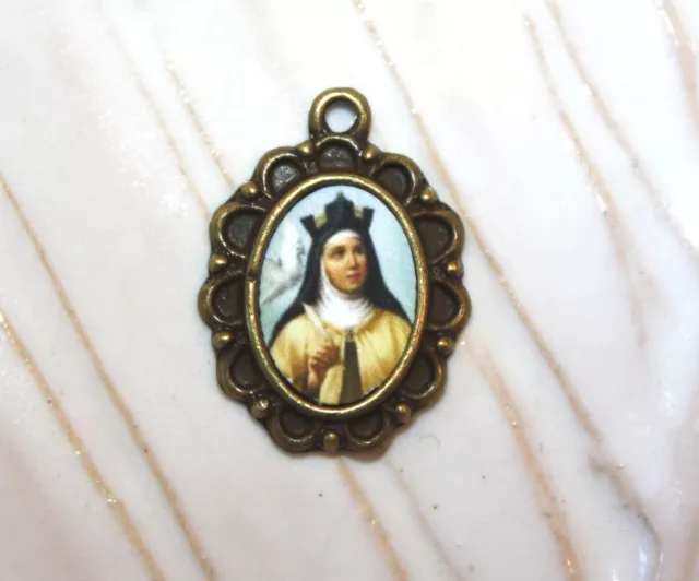 Bronze Medal-add to Rosary/Bracelet/Zipper Pull/St. Teresa of Avila