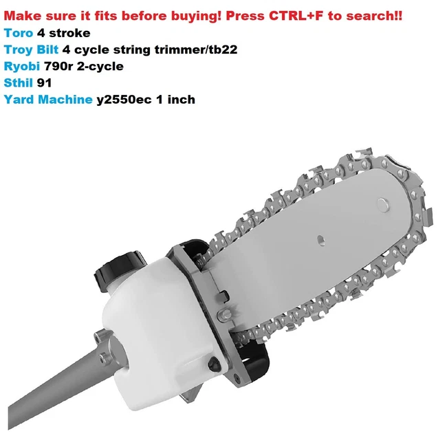Chainsaw Attachment Universal Automatic Lubrication for Cutting Limbs and Brush