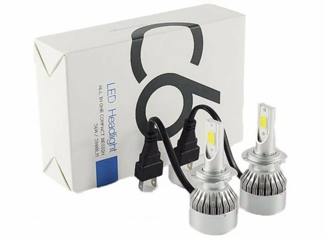 LED AUTO LAMPADE FARI COPPIA 9012 MODELLO V3 MOTO LAMPADINE LUCE BIANCA - Foto 4