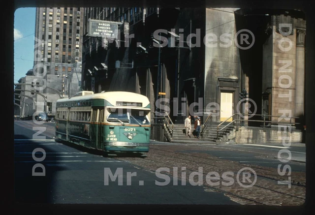Duplicate Slide Streetcar CTA Chicago PCC 4071 Street Action