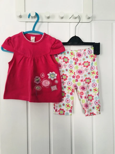 Peacocks baby girl outfit (tunic top & leggings) age 6-9 months