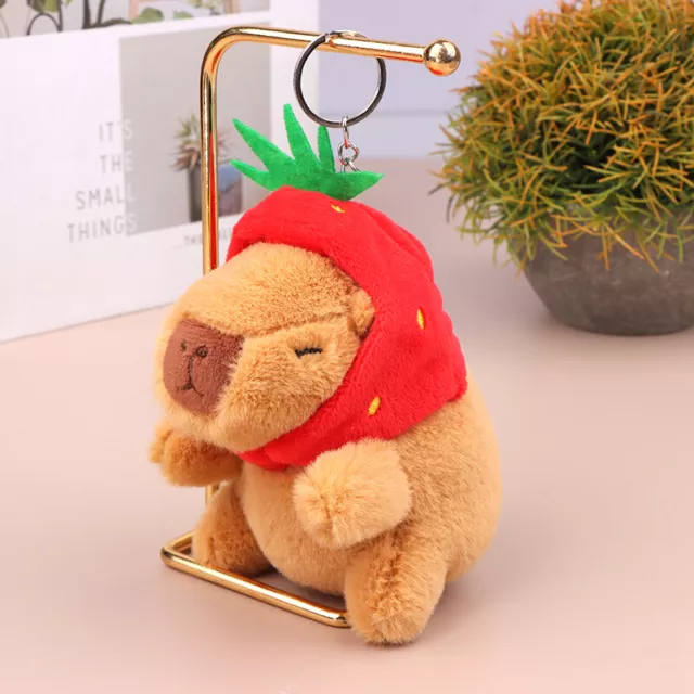 Carino giocattolo peluche Capybara bambola porcellino d'India ciondolo portachiavi auto anello chiavi decorazione