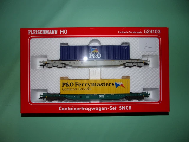 Set de 2 wagons porte containers DHL - FL825332 - Fleischmann - Wagons