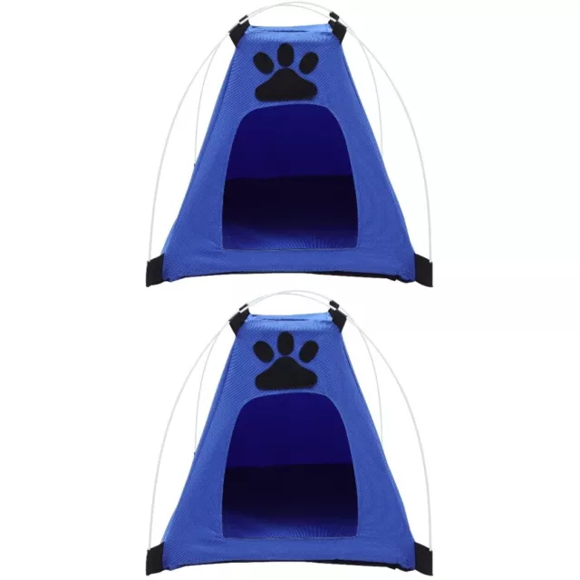 Set of 2 Tenda Per Animali Domestici Cuccia Cani Coperto Casa Del Cane Tende