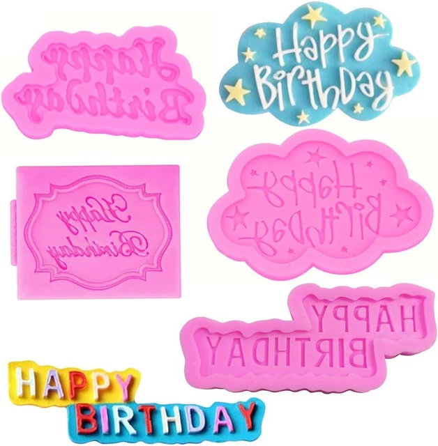 Stampo per Torta Fondente in Silicone Stampo Di Lettere Happy Birthday DIY Strum