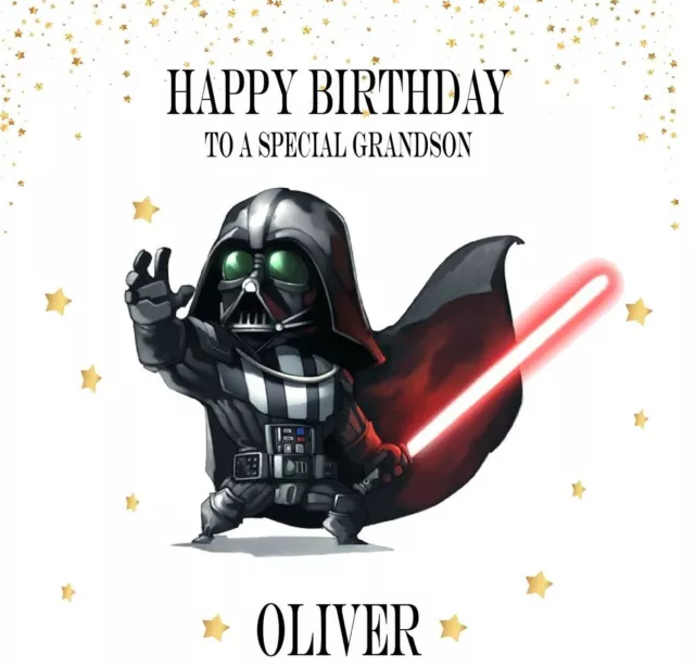 Personalised Star Wars Darth Vader Birthday Card