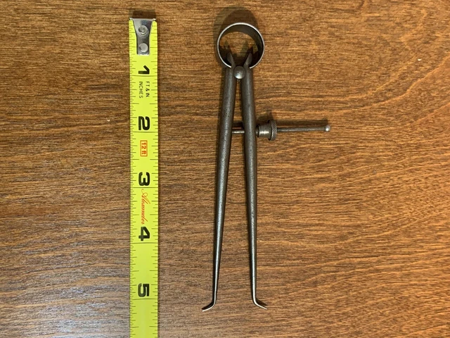Vintage Inside Calipers / Dividers Unmarked 5.5” Made In The USA