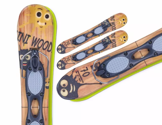 Snowblades Mini Woody Ski Blades Kurzski Vollholzkernski Bügelbindung 2022/2023