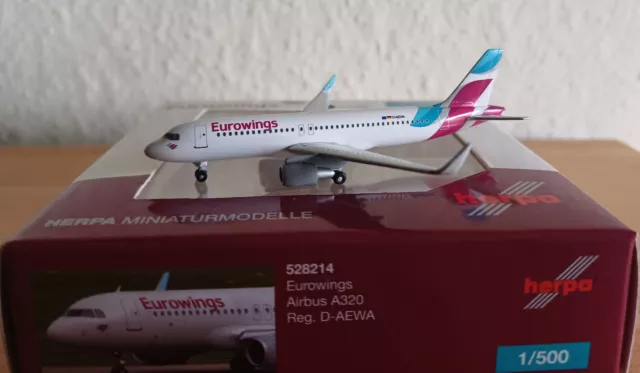 Herpa Wings 1:500 528214 - Airbus A320 Eurowings D-AEWA mit OVP