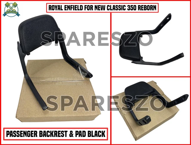 SCHIENALE PASSEGGERO ROYAL ENFIELD & PAD NERO per New Classic 350 REBORN