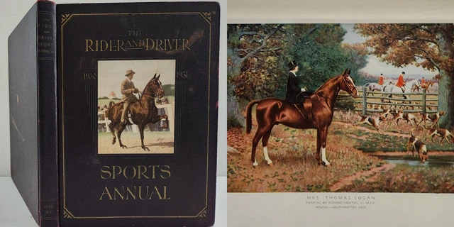 1930 vintage RIDER DRIVER SPORTS ANNUAL equestrian horse show book EISENBROWN