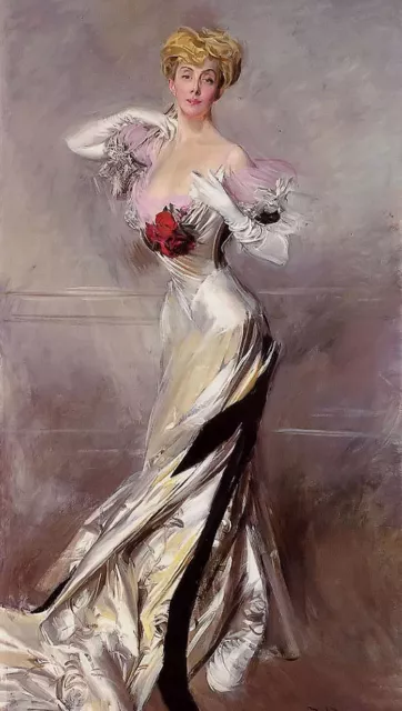Oil painting giovanni boldini - portrait of the countess zichy nice noble woman