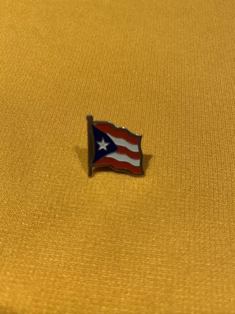 New Puerto Rico Rican Flag Pin Brooche Lapel Pinback Badge Tie Hat Tac Bandera
