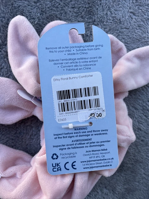 JoJo Maman Bebe coniglio floreale morbido coniglio bianco coniglio nuovo con etichette 6