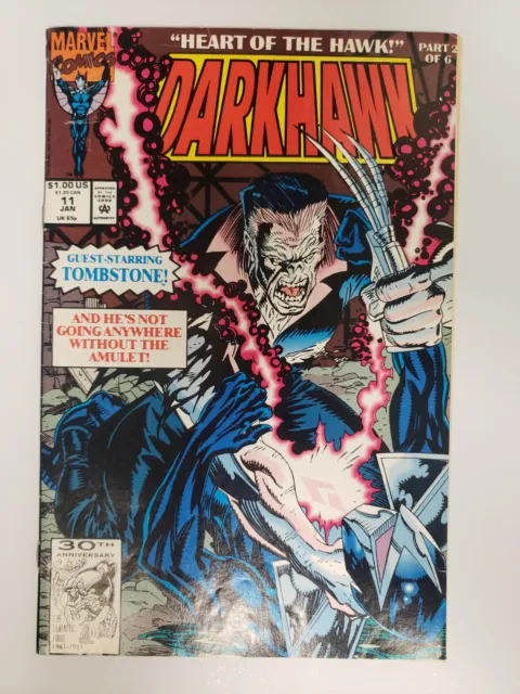 Darkhawk #11 Jan 1992, Marvel Comics Ft. Tombstone