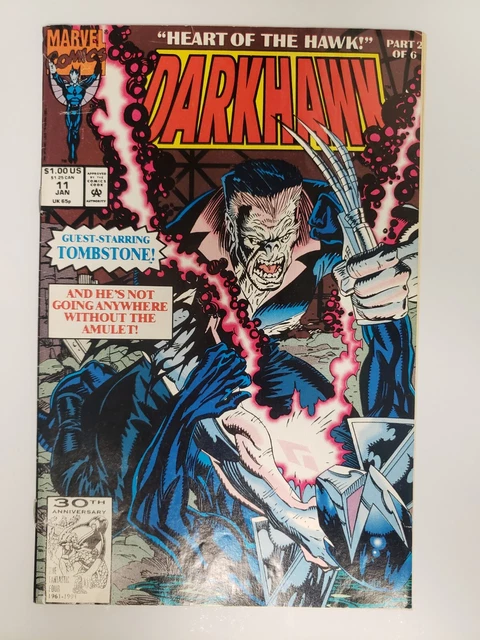 Darkhawk #11 Jan 1992, Marvel Comics Ft. Tombstone