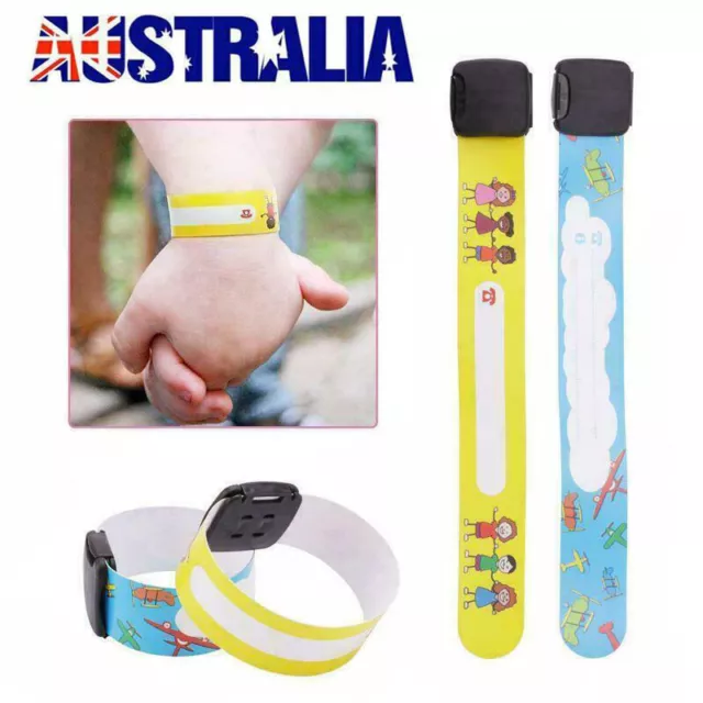 8/12x Kids Baby Anti-Lost Wrist Band Child Safety Strap Outdoor Safe ID Bracelet