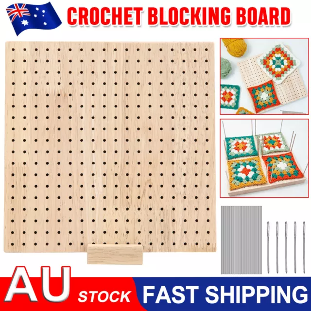 Wooden Blocking Board Granny Square Crochet Board Crafting Small 324 Holes