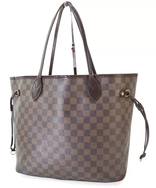 Authentic LOUIS VUITTON Neverfull MM Damier Ebene Tote Bag Purse #52303