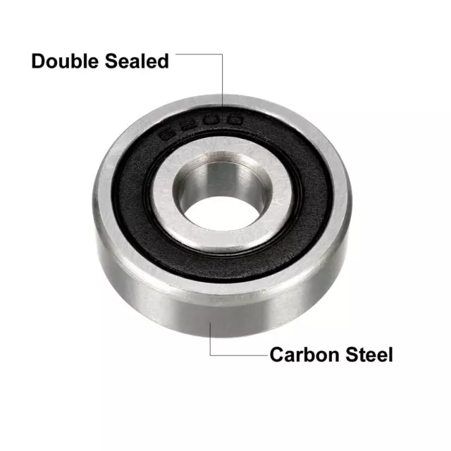 6200-2RS BALL BEARING 10Mm X 30Mm X 9Mm Double Sealed 180200 Deep ...