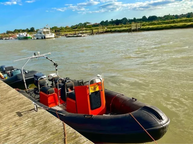 5.5 Meter RIBTEC RIB, 90 HP Yamaha Outboard, Hallmark twin axel boat trailer.