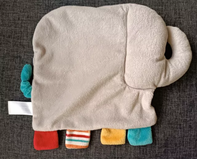 🐘Doudou plat éléphant gris orange bleu Nicotoy Simba Toys 3