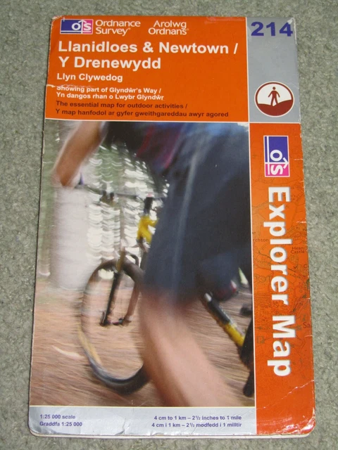 Ordnance Survey Explorer 1:25,000: Sheet 214 Llanidloes & Newtown - 2005 edition