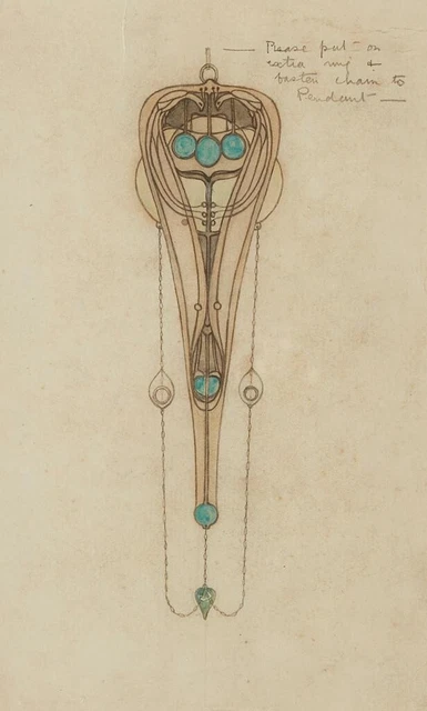 Jewellry Design : Frances MacDonald MacNair : Art Nouveau Print for Framing