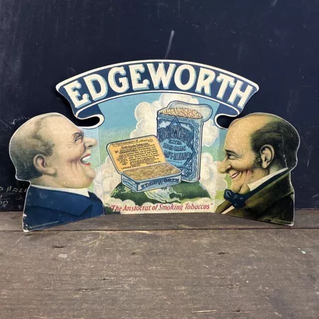 Edgeworth Tobacco Vintage Cardboard Counter Sign US Origin