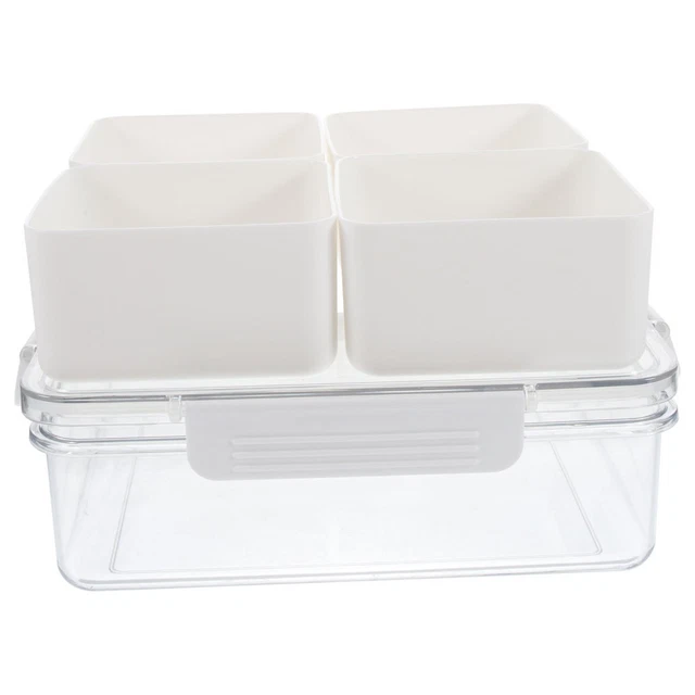 Scatola Porta Snack 8 Scomparti Con Posate Incluse (3 Forchette + 2 Cucchiai) - BPA Free, Portatile, Per Picnic, Scuola, Ufficio