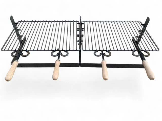 Griglia Per Barbecue Max In Ferro 50cm | Bistecchiera Regolabile Con Manici In Legno | Per Esterno E Camino - Foto 11