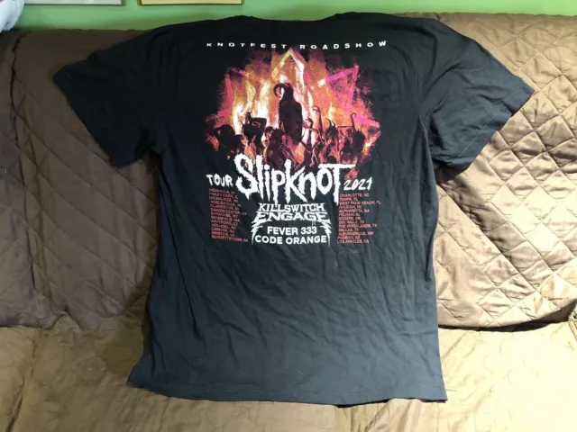 SLIPKNOT KNOTFEST ROADSHOW 2021 Tour T shirt Size LARGE Black SHIPS ...