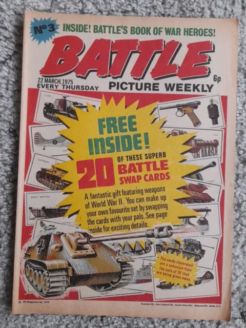 Battle Picture Weekly Comic Number 3 March 22 1975