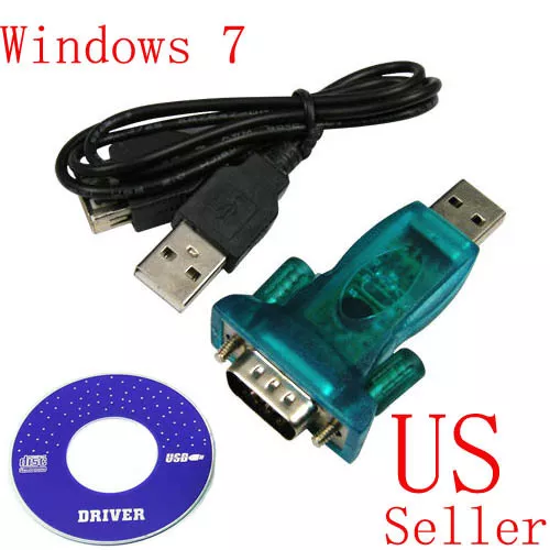 USB 2.0 TO 9PIN DB9 RS232 COM Port Serial Convert Adapter + USB Cable Cord US