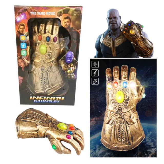 Marvel Avengers Thanos Infinity Gauntlet Fist Glove Cosplay Props Costume Toy