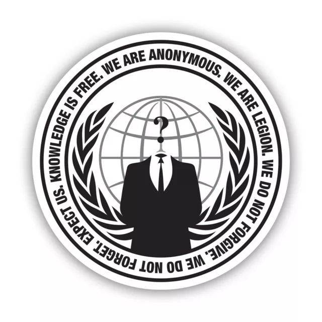 We Are Anonymous Guy Fawkes Sticker Decal - Weatherproof - activist hacker
