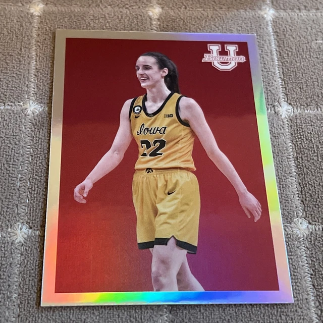 2024 BOWMAN U Caitlin Clark 09b30. Iowa Chrome Point Guard 4.99