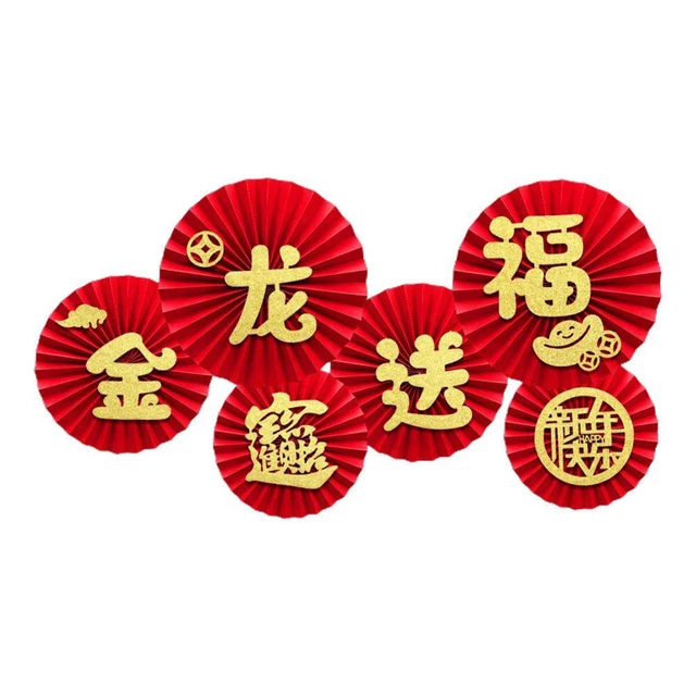 Decorazioni Cinesi Capodanno 2024 - 6 Pezzi Draghi Portafortuna Con Nappa Rossa Per Auto, Bonsai, Casa - Foto 7