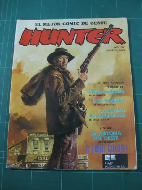 Comic Hunter Nº2 Riegoediciones S.a. Antiguo Stock De Tienda,Como Nuevo.años 80.