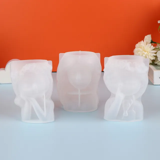 3D preghiera ragazza silicone vaso di fiori stampo piante succulente vaso  di cemento resina stampo in silicone vaso idroponico gesso stampo in  calcestruzzo - AliExpress