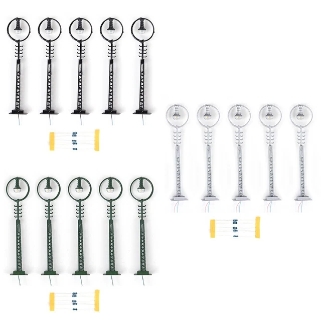 Lot De 10 Appliques Murales LED 1 Lampe Pour Modélisme Ferroviaire Et Bâtiments - Échelle HO