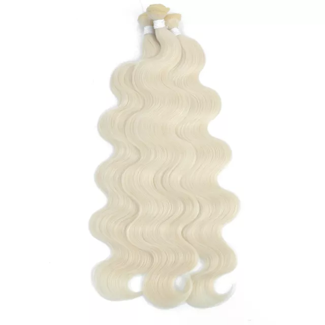 Paquetes de cabello Body Wave sintéticos tejido natural para extensiones de cabello