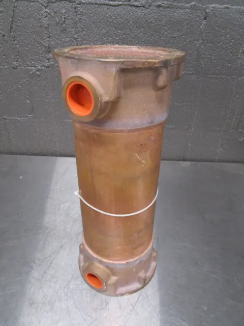 New Brass Shell Copper Tube Heat Exchanger 18.25"x7.5" RD 8928715 D20