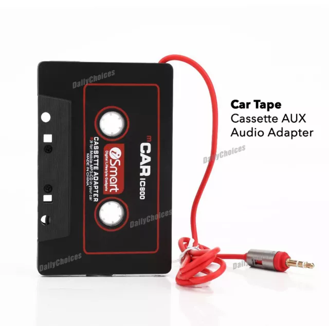 Car Tape Cassette to AUX Audio Adapter Converter for iPhone iPod MP3 Stereo 2