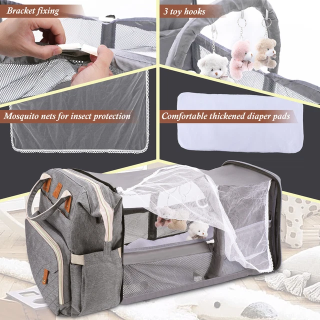 Baby Diaper Bag Backpack Changing Station for Boy Girl Waterproof with USB Port 14