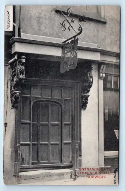 Entrance Gate Stranger's Hall NORWICH England UK Postcard