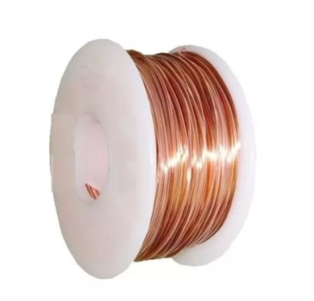 18 Ga Copper Wire Quality Round Bare Solid 100 Ft.Spool (HALF HARD) CPW-18H-1/2P